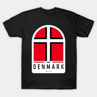 Denmark Flag Sticker, For Denmark Lovers T-Shirt